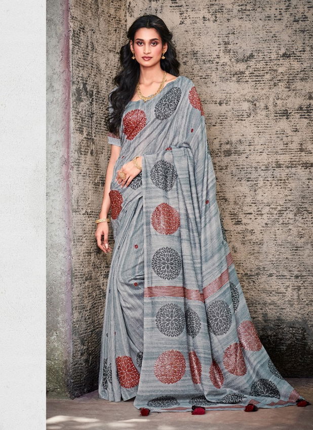 Sr Panama Soft Linen Wholesale Designer Saree Catalog
